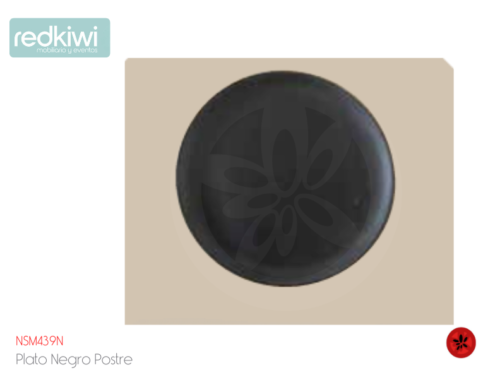 Plato Negro Postre