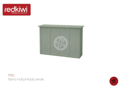 Barra mdf pintada verde