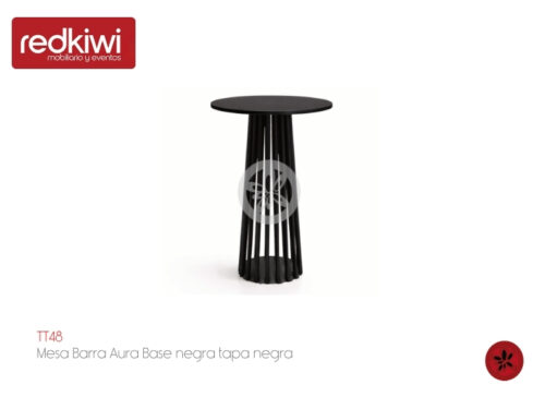 Mesa Barra Aura Base negra tapa negra